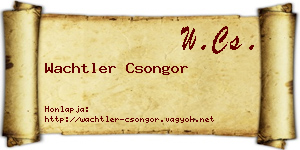 Wachtler Csongor névjegykártya